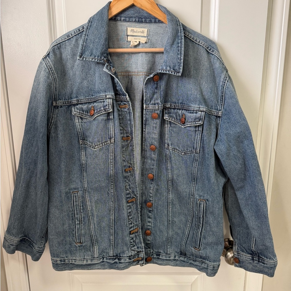 Madewell Oversized Jean Jacket: Wortham Wash Sz XL